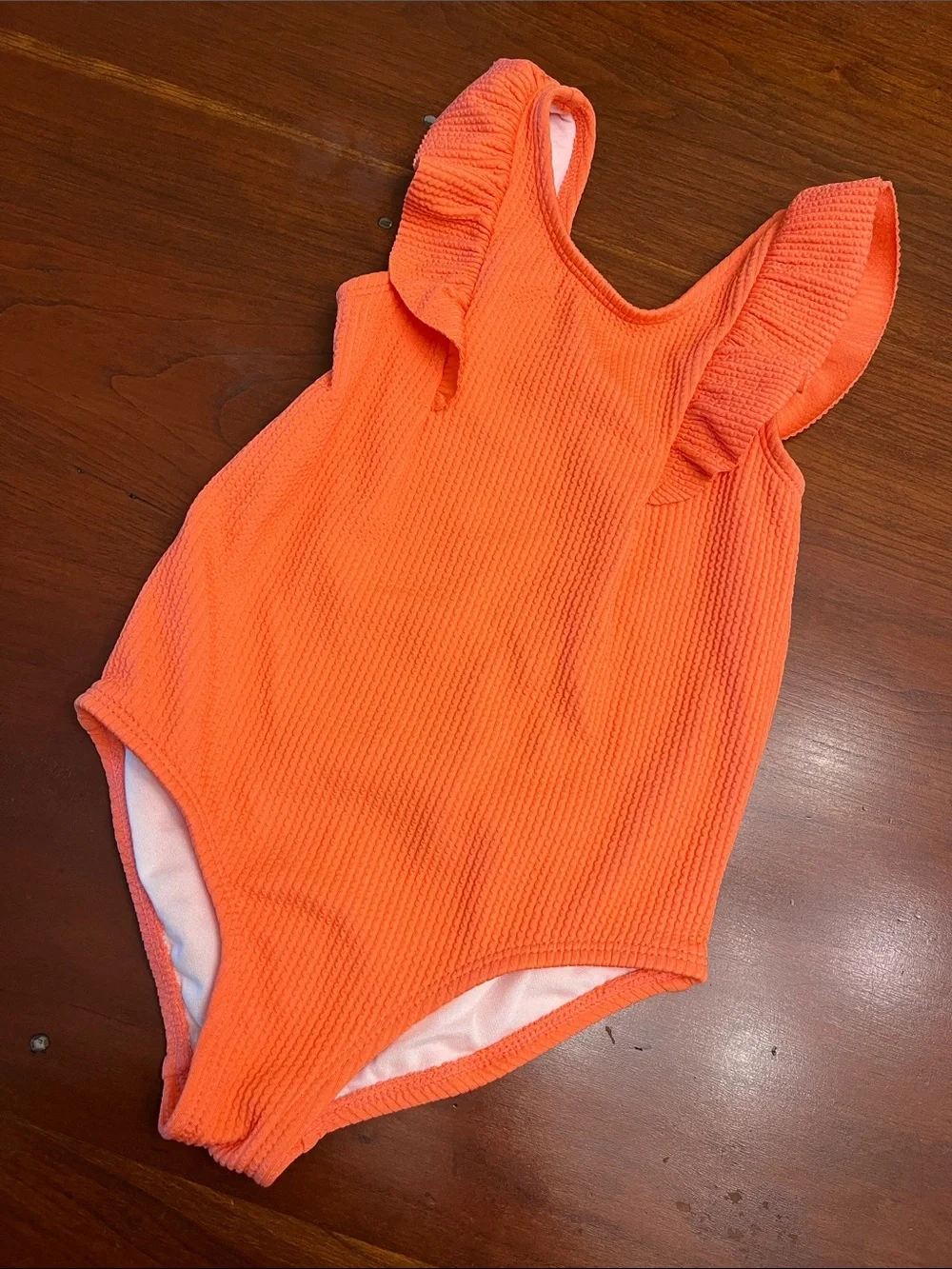 Carter's Coral Ruffle One-Piece Swimsuit